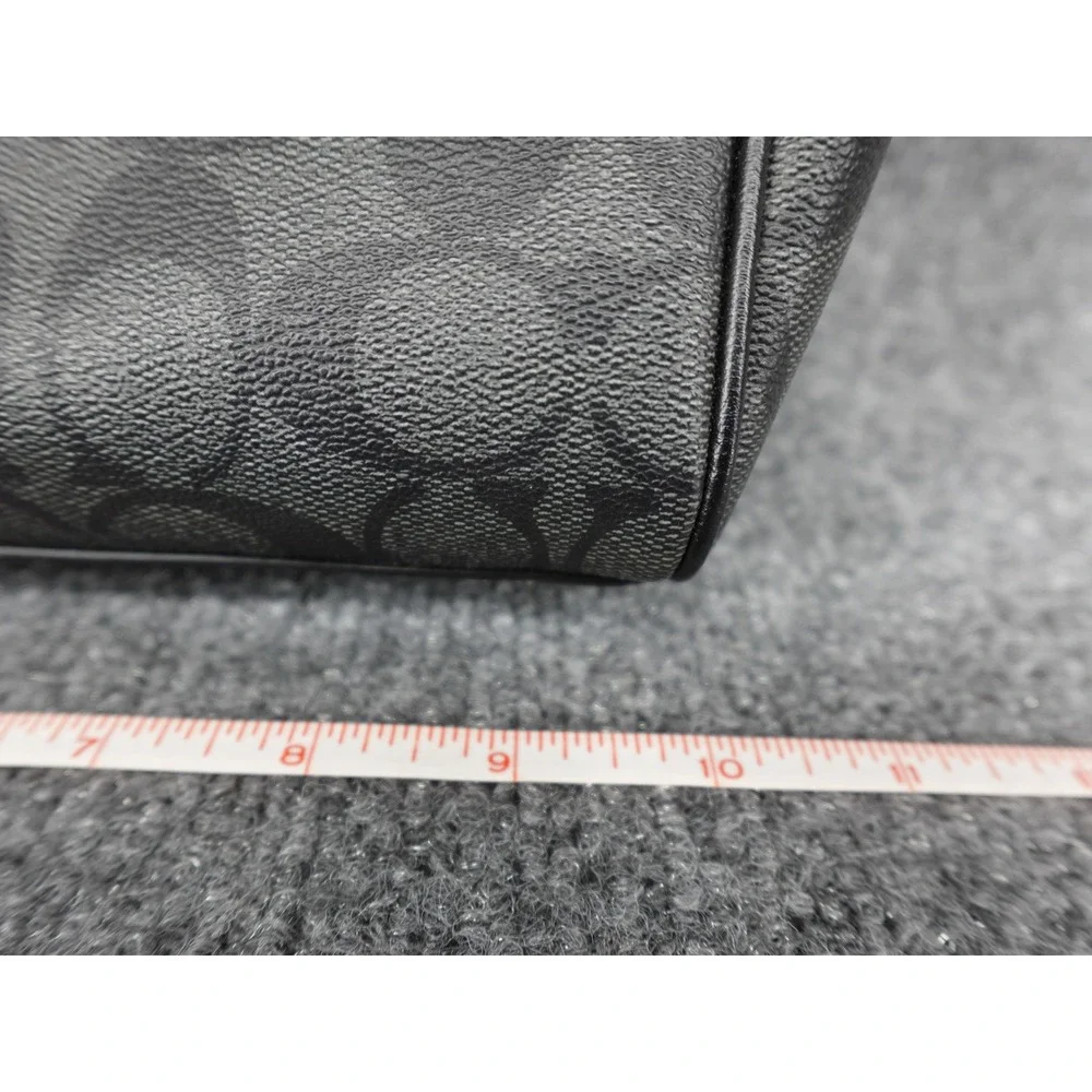 Coach Houston Map Bag Signature Canvas Mens Charcoal Black F73339 Messenger Bag